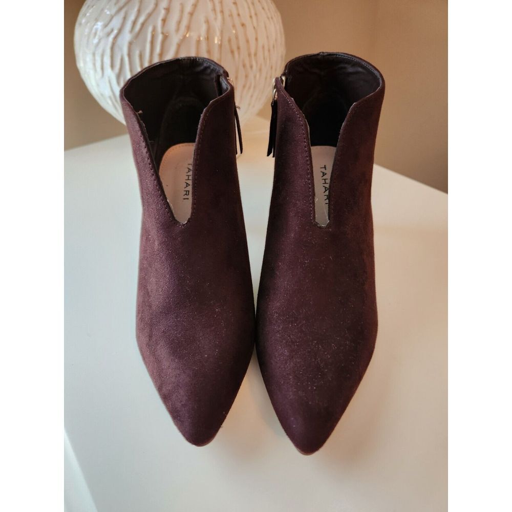 Tahari Women's Sherron Ankle Boot Chocolate Brown Cut Out Size 8 - Picture 7 of 11